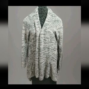 Roxy waterfall tunic beige tan brown black knit sweater size small